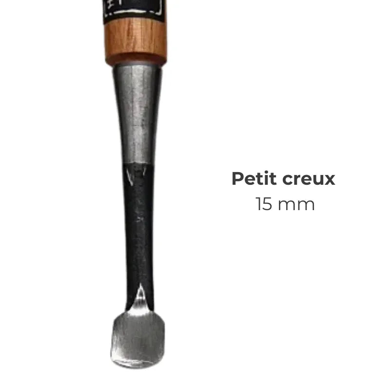 Ciseau à bois conçu pour sculpter avec précision et créer des formes détaillées dans le bois.