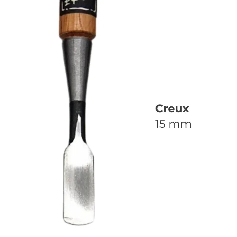Ciseau à bois conçu pour sculpter avec précision et créer des formes détaillées dans le bois.
