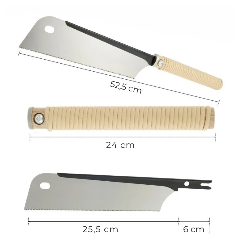 Scie manuelle pour découper le bois avec précision lors de vos projets de sculpture.
